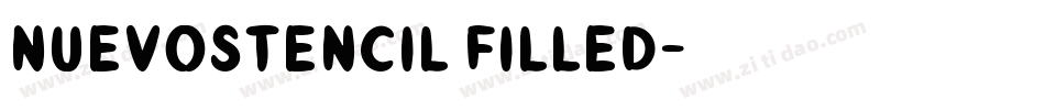 nuevostencil filled字体转换
